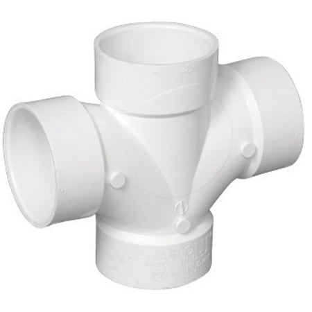 Charlotte Pipe And Foundry Charlotte Pipe Schedule 40 4 in. Hub X 4 in. D Hub PVC Sanitary Tee 1 pk PVC004281200